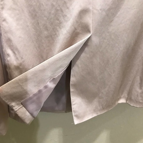 Olivia Hassler Women's Jacket Sz 95 US 6 Tan Faux Double Breasted Button Front - Picture 7 of 14